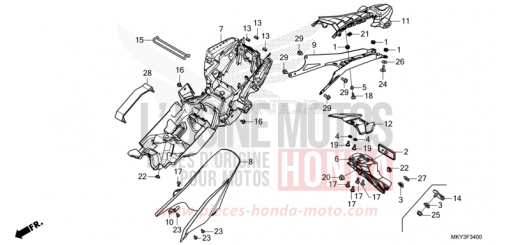 KOTFLUEGEL, HINTEN CBR650RAM de 2021